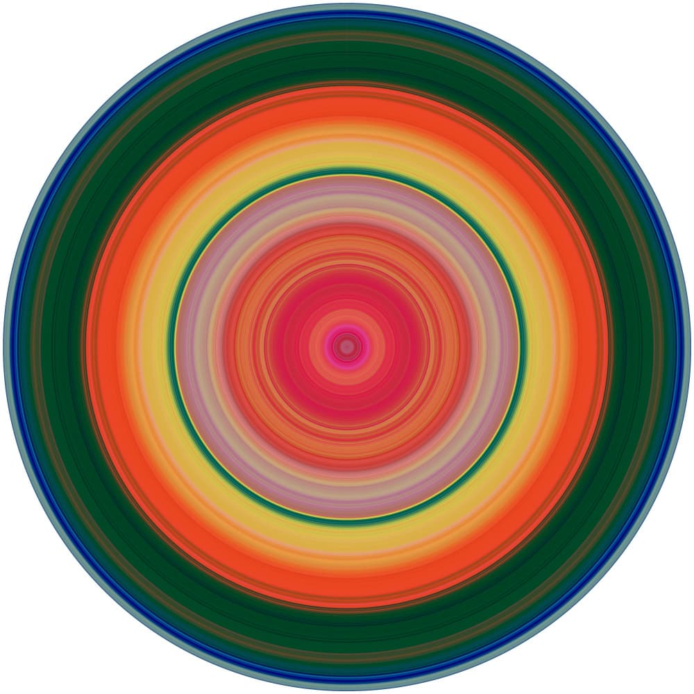 Vibrant Concentric Circles by PASLIER Morgan — canvas wall art