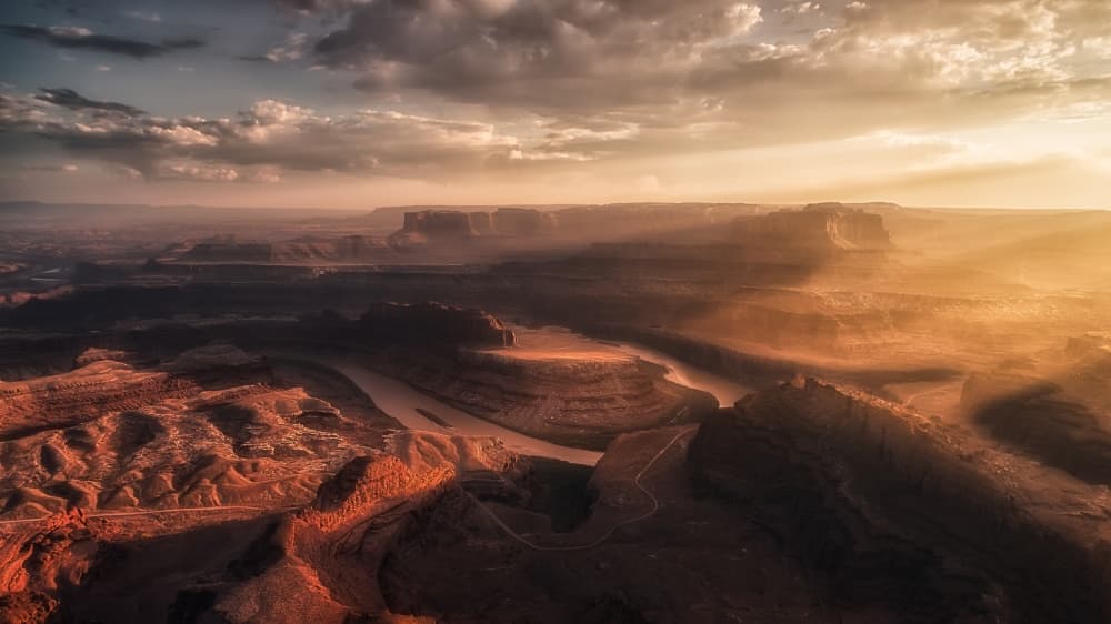 Golden Canyon Sunset by Renè Colella — canvas wall art