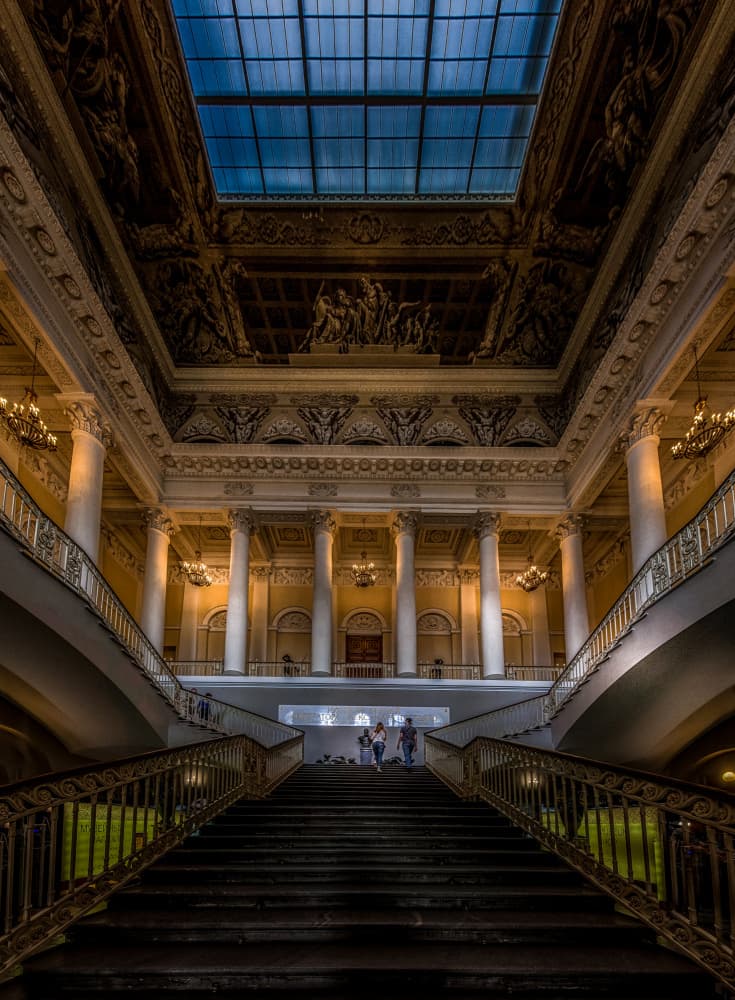 Grand Classical Staircase by Rana Jabeen — canvas wall art