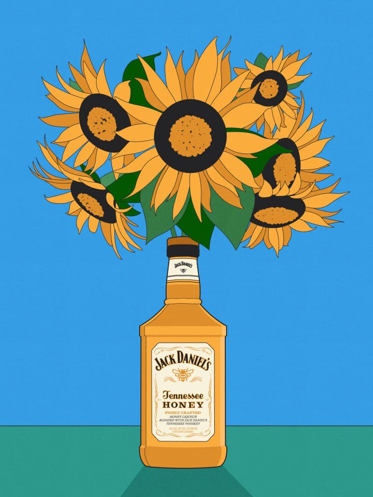 Honey Gold Sunflowers by Retrodrome — canvas wall art
