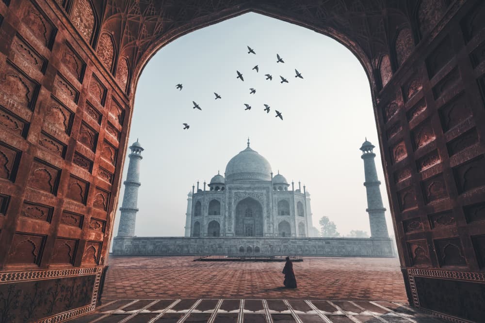 Taj Mahal Archway View by Milton Louiz — canvas wall art