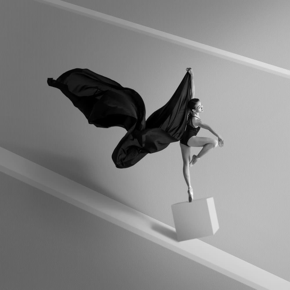 Graceful Ballerina Movement by hardibudi — canvas wall art