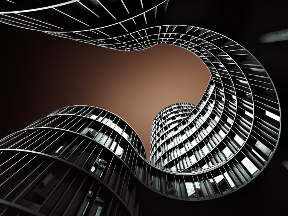 Curved Modern Architecture by Louie Luo — canvas wall art