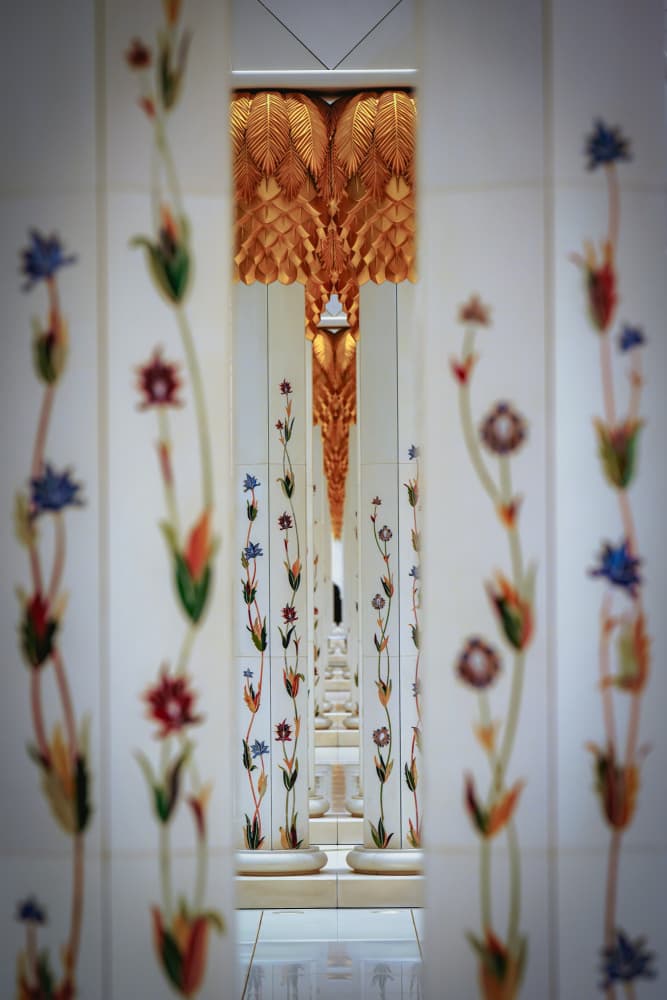 Grand Mosque Corridor by Hasan Dimdik — canvas wall art