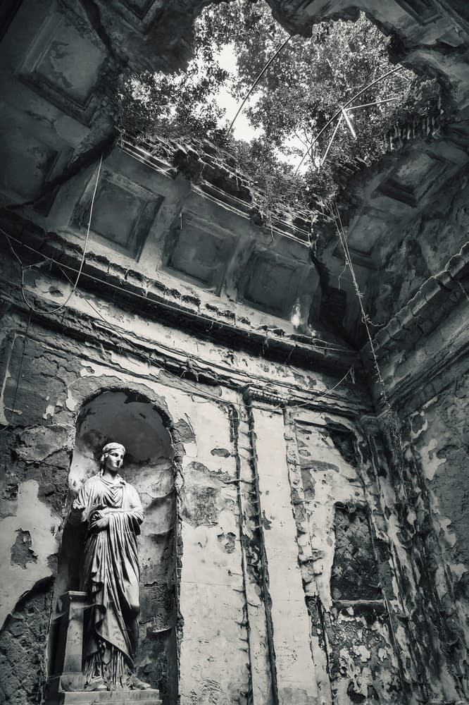 Classical Statue Ruins by Elena Raceala — canvas wall art