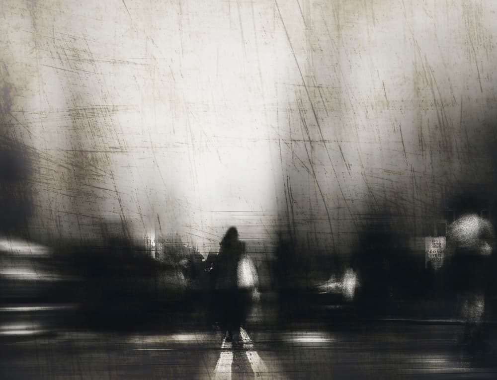 Blurred City Figure by Carmine Chiriacò — canvas wall art