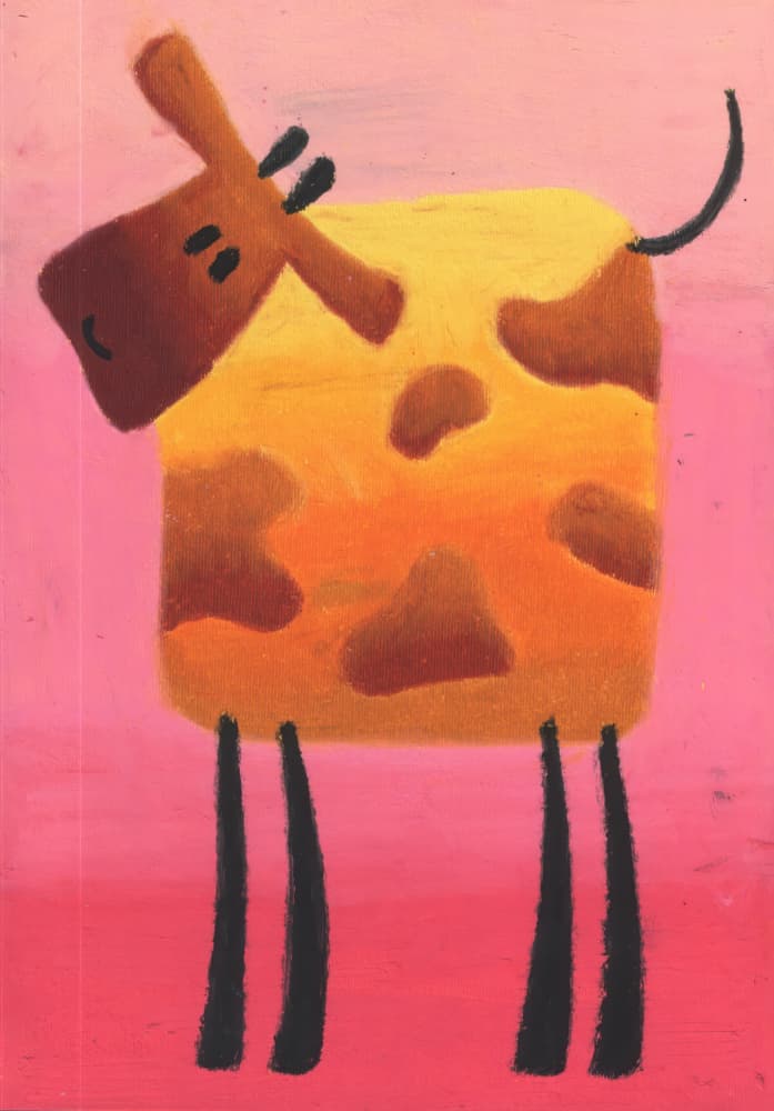 Happy Cheese Cow by Kulik — canvas wall art
