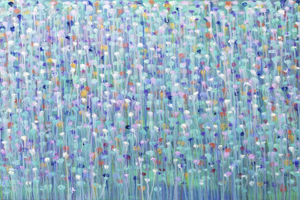 Pastel Field Flowers by Helen Joynson — canvas wall art