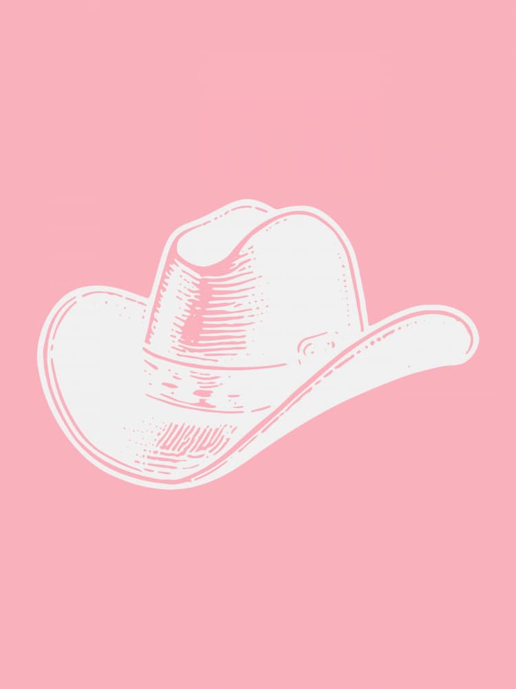 Bold Pink Cowboy Hat by Jolly and Dash — canvas wall art
