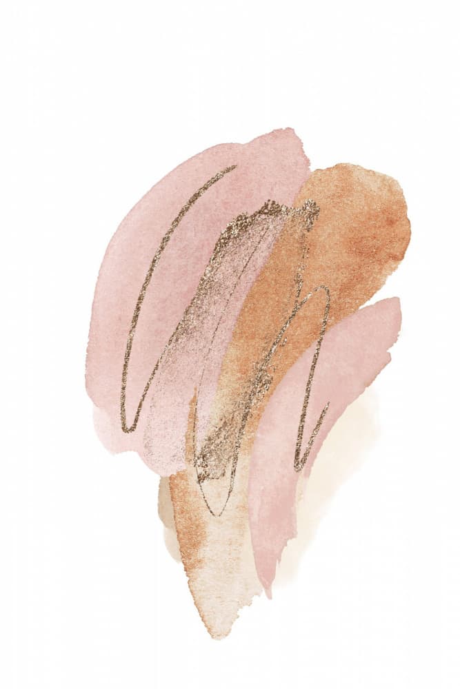 Blush Gold Watercolor by Sally Ann Moss — canvas wall art