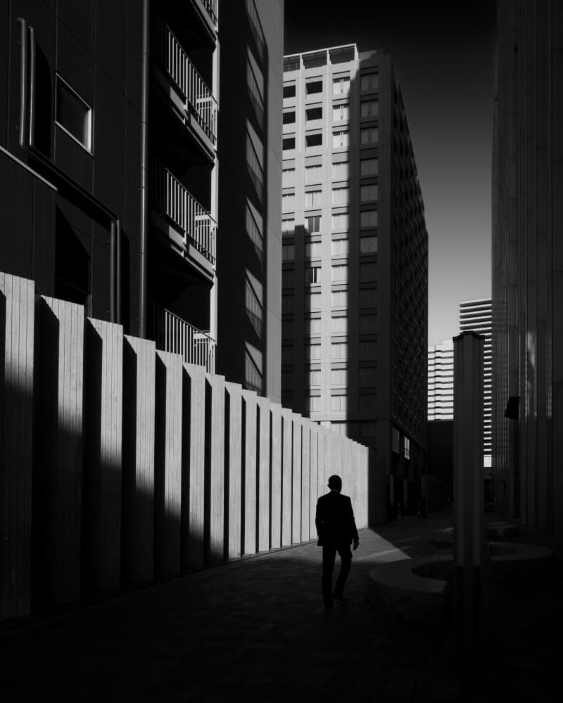 Solitary Urban Stroll by Yasuhiro Takachi — canvas wall art