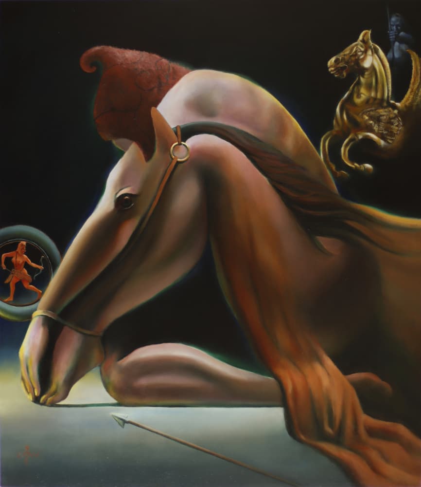 Pensive Centaur Archer by Corné Akkers — canvas wall art