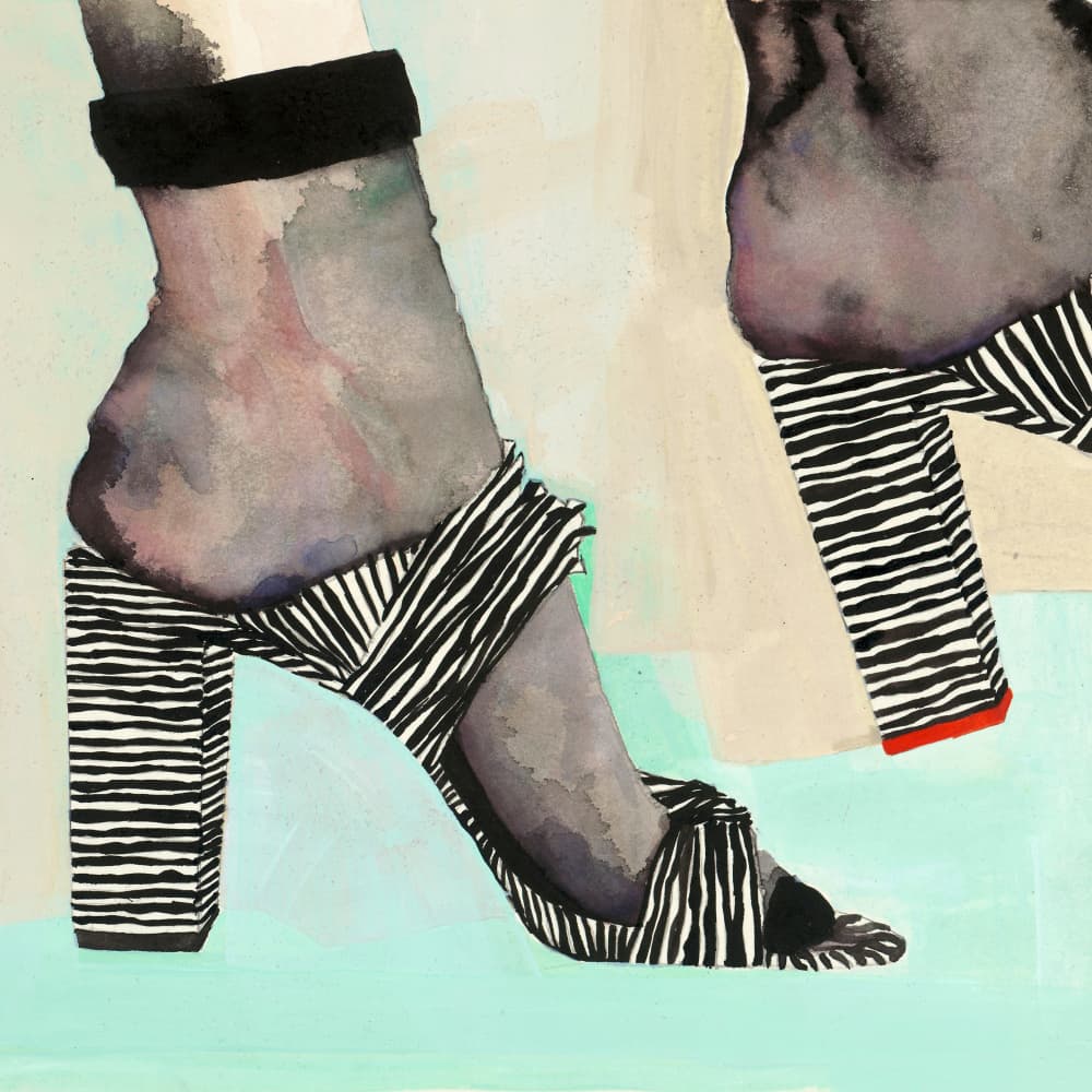 Chic Zebra Heels by Sophia Novosel — canvas wall art