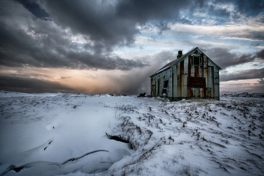 Desolate Winter House by Þorsteinn H. Ingibergsson — canvas wall art