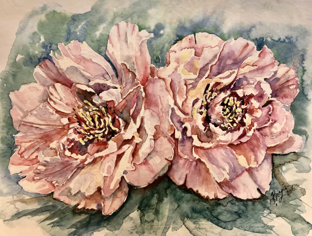 Vibrant Pink Peonies by Anda Bieza — canvas wall art