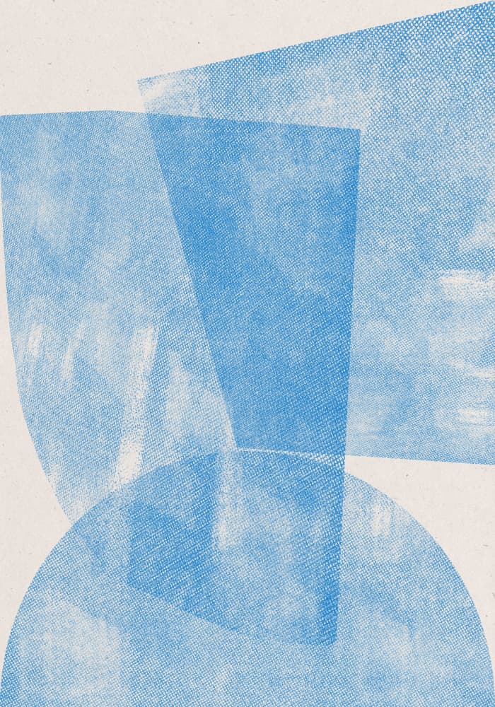 Blue Geometric Waves by THE MIUUS STUDIO — canvas wall art