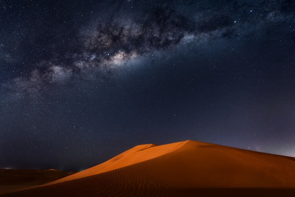 Milky Way Over Dunes by Ricardo Gayan — canvas wall art