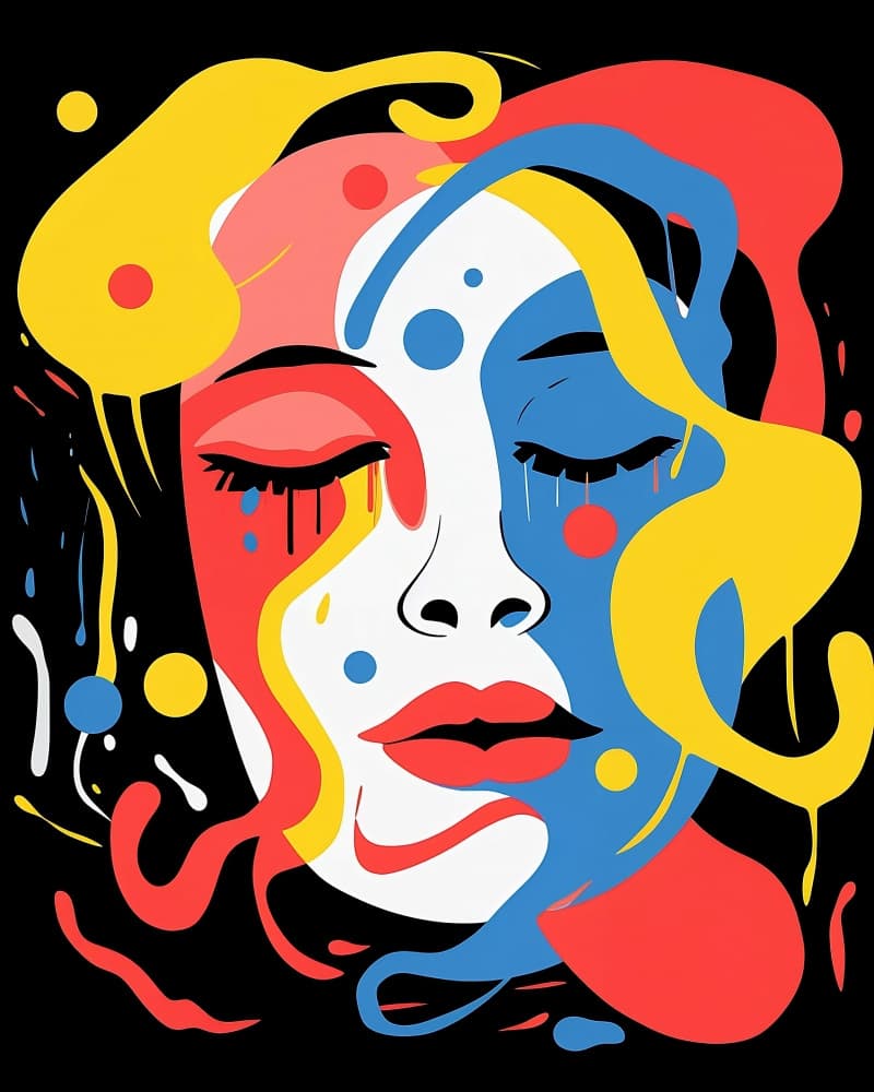 Emotional Abstract Portrait by Emiliano Deificus — canvas wall art