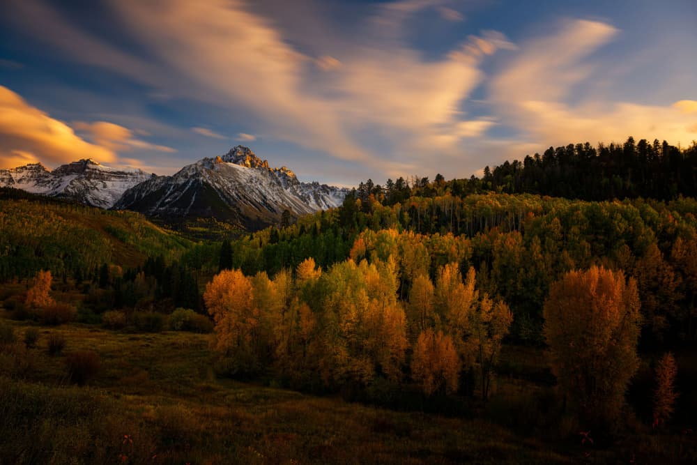 Golden Autumn Mountains by Johnny Zhang — canvas wall art
