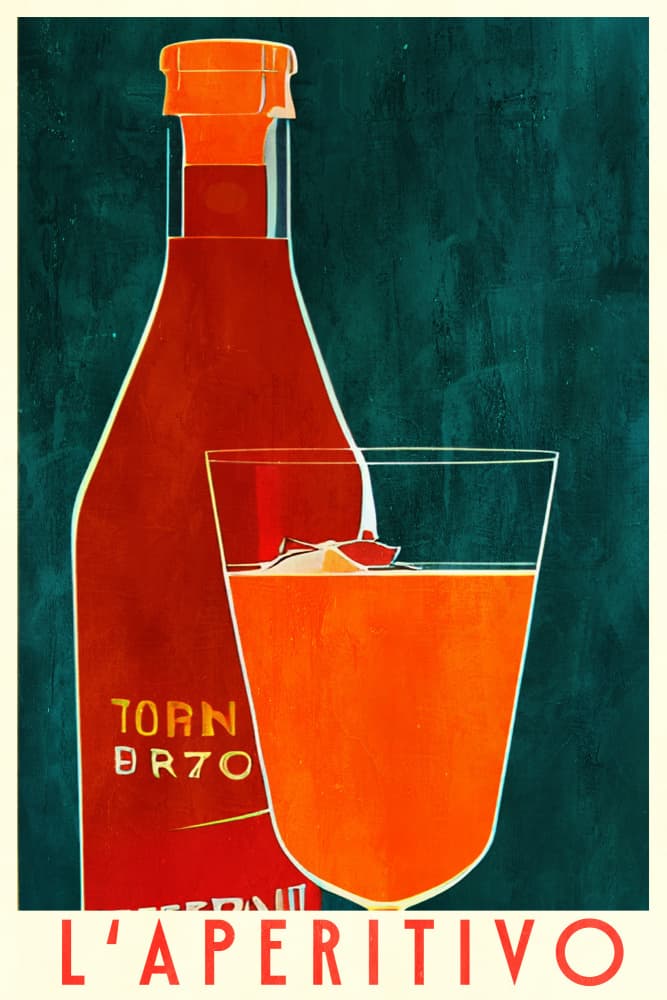 Vintage Italian Aperitivo by Bo Anderson — canvas wall art