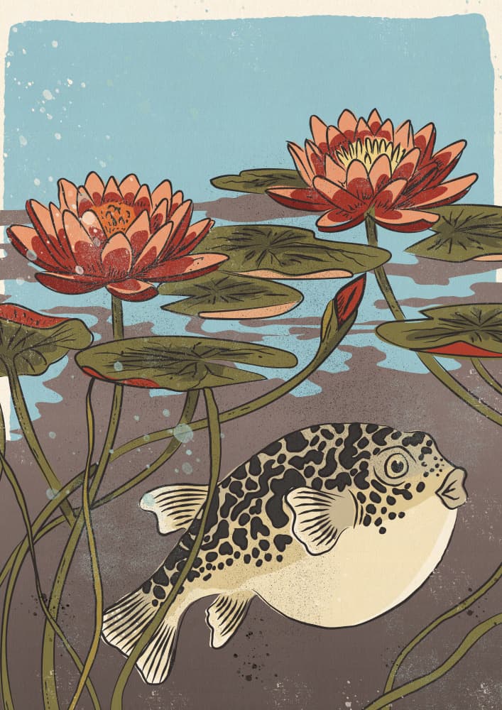 Spotted Puffer Pond by Nicholas — canvas wall art