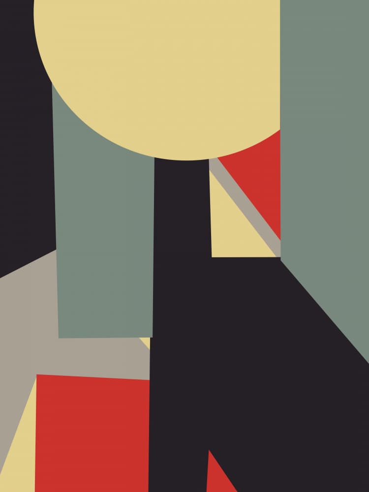 Modern Geometric Composition by Little Dean — canvas wall art
