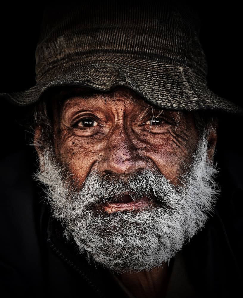Wise Old Man Portrait by Ezequiel59 — canvas wall art