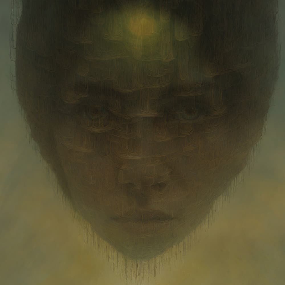 Mysterious Ethereal Portrait by Ewa Całkosińska-Kajzer — canvas wall art
