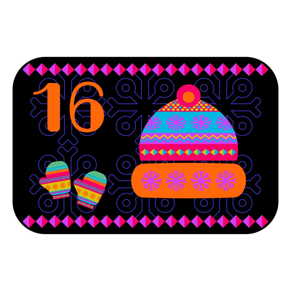 Festive Winter Hat Sixteen by Marika Barsrsind — canvas wall art