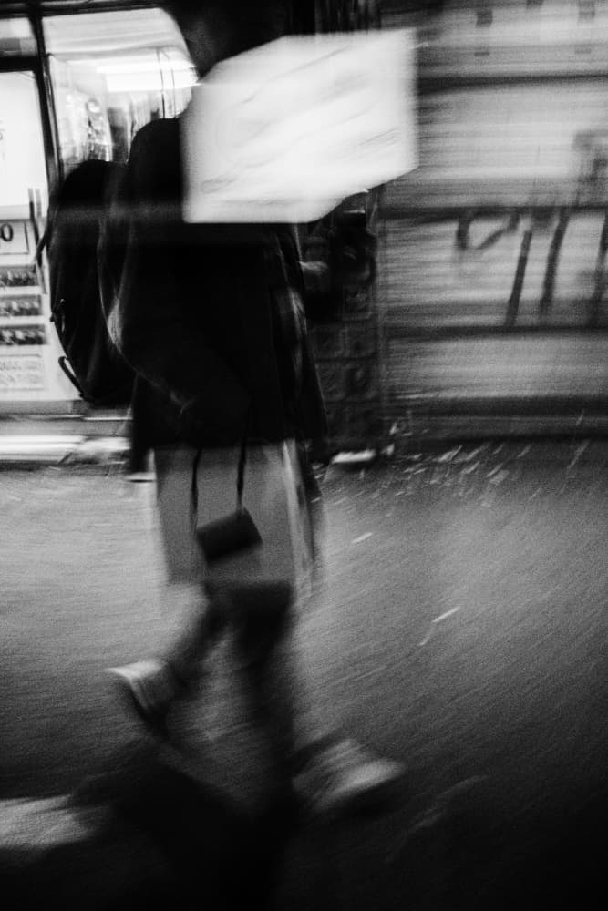 Street Night Walker by Swen MUN — canvas wall art