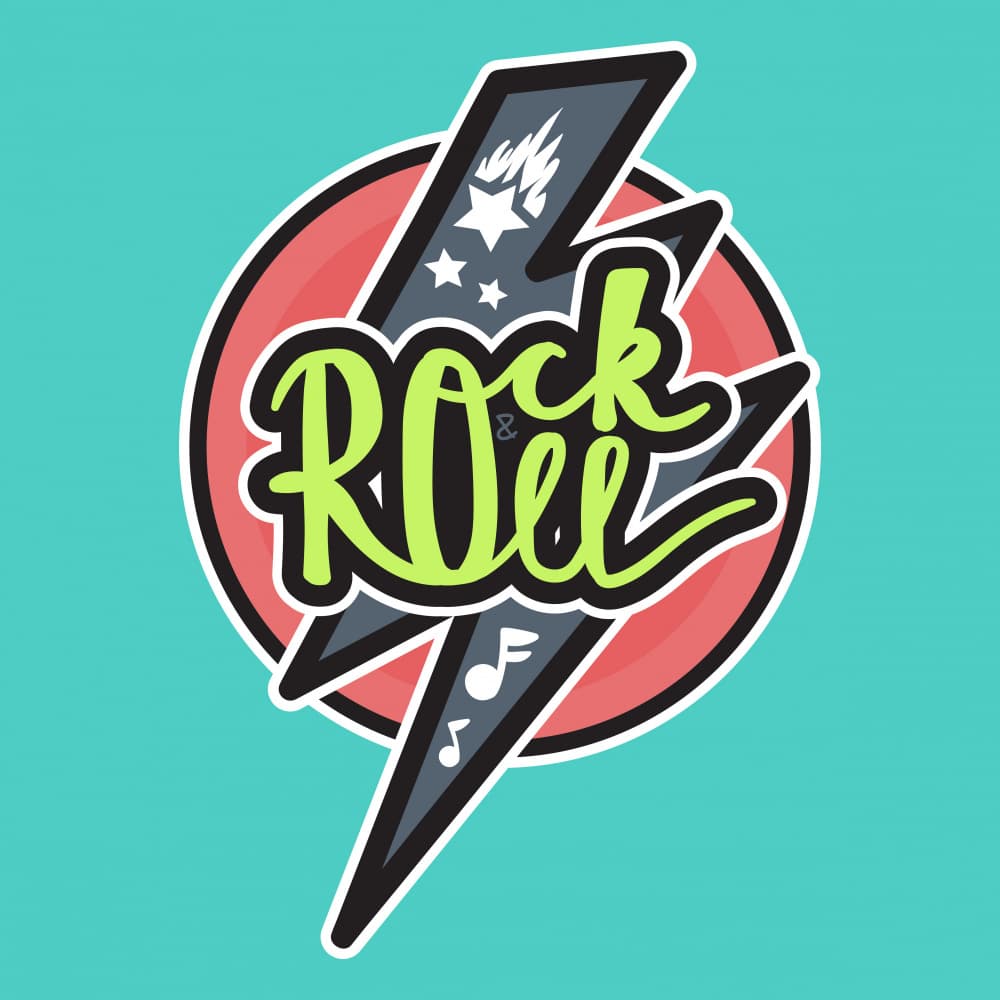 Retro Rock And Roll by Marika Barsrsind — canvas wall art