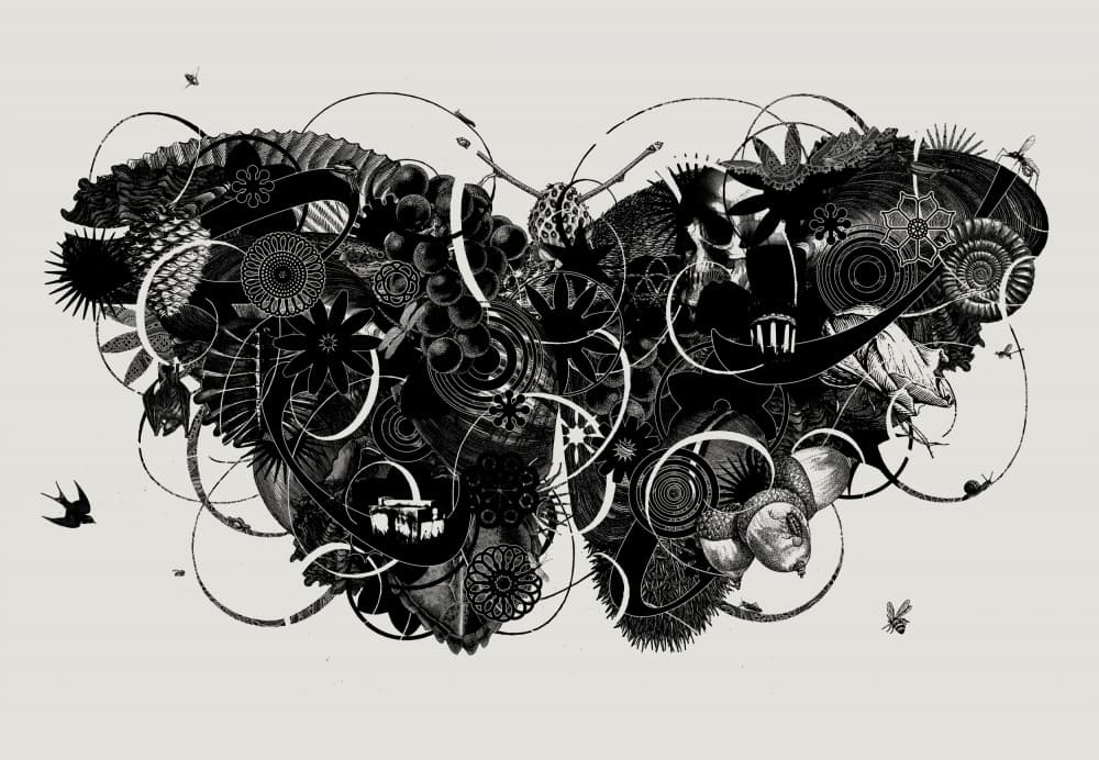 Organic Machine Butterfly by Jaco Putker — canvas wall art