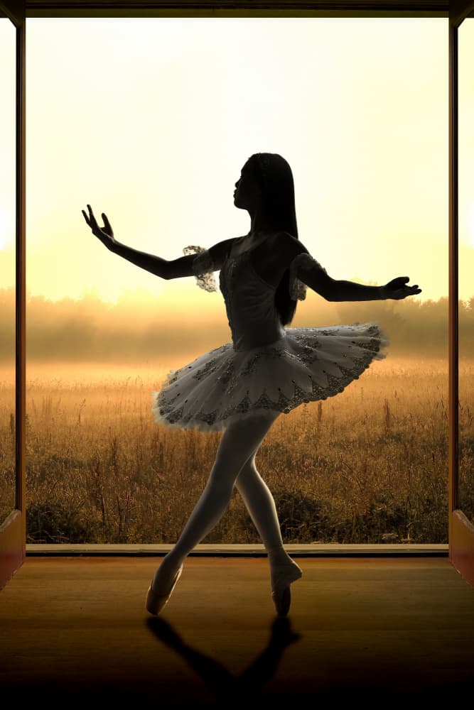 Ballerina Golden Dawn by Rob Li — canvas wall art