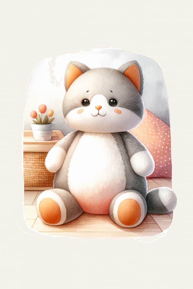 Cute Fluffy Cat by Andreas Magnusson — canvas wall art