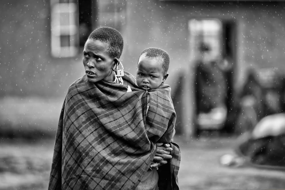 African Motherhood Portrait by Goran Jovic — canvas wall art