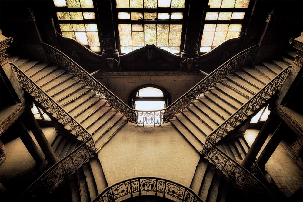 Forgotten Grand Staircase by Ahmed Abdulazim — canvas wall art