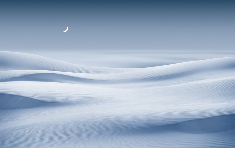 Crescent Moon Dunes by Shanyewuyu — canvas wall art