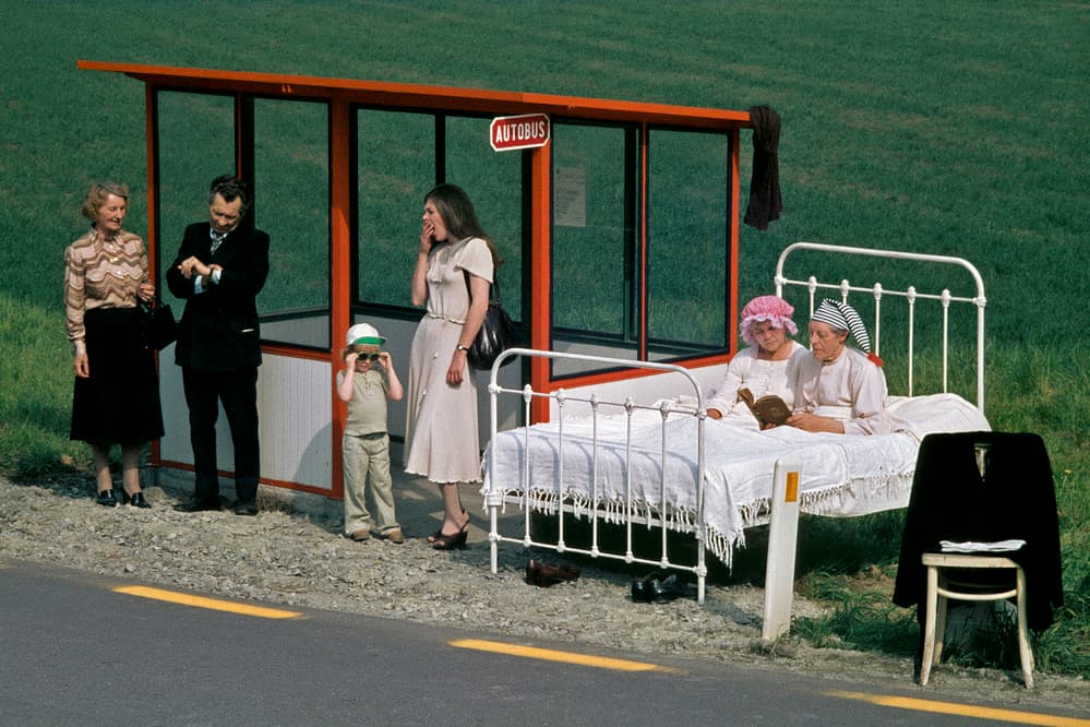 Unexpected Bus Stop by Lus Joosten — canvas wall art