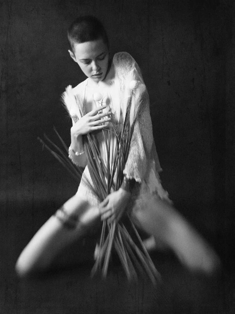 Ethereal Woman With Stems by Marius Cinteza — canvas wall art