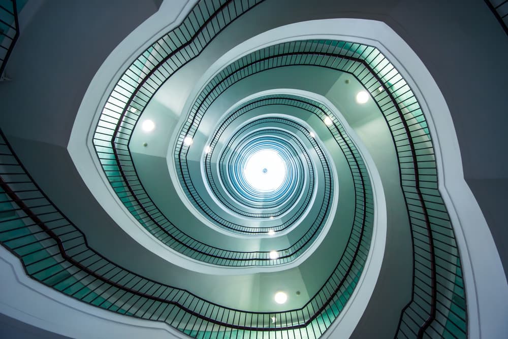 Modern Spiral Architecture by Renata Łacina — canvas wall art