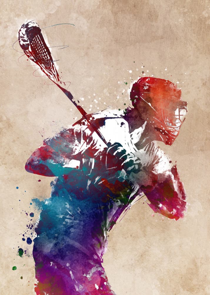 Lacrosse sport art #lacrosse #sport by Justyna Jaszke — canvas wall art