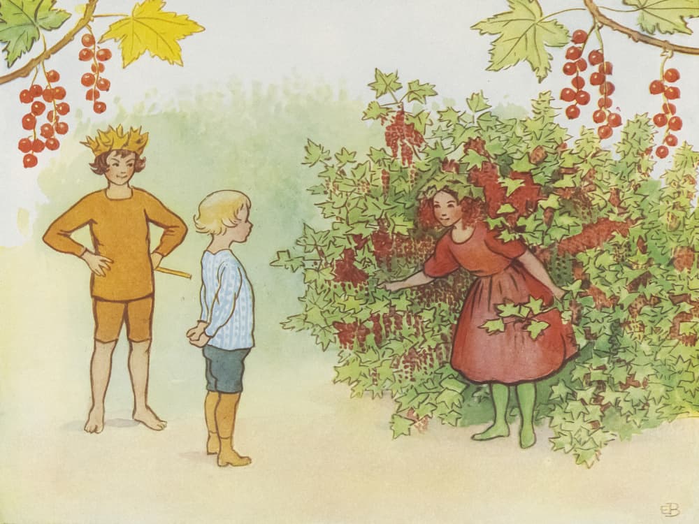 Lasse Liten I Trädgården 1923 by Elsa Beskow — canvas wall art
