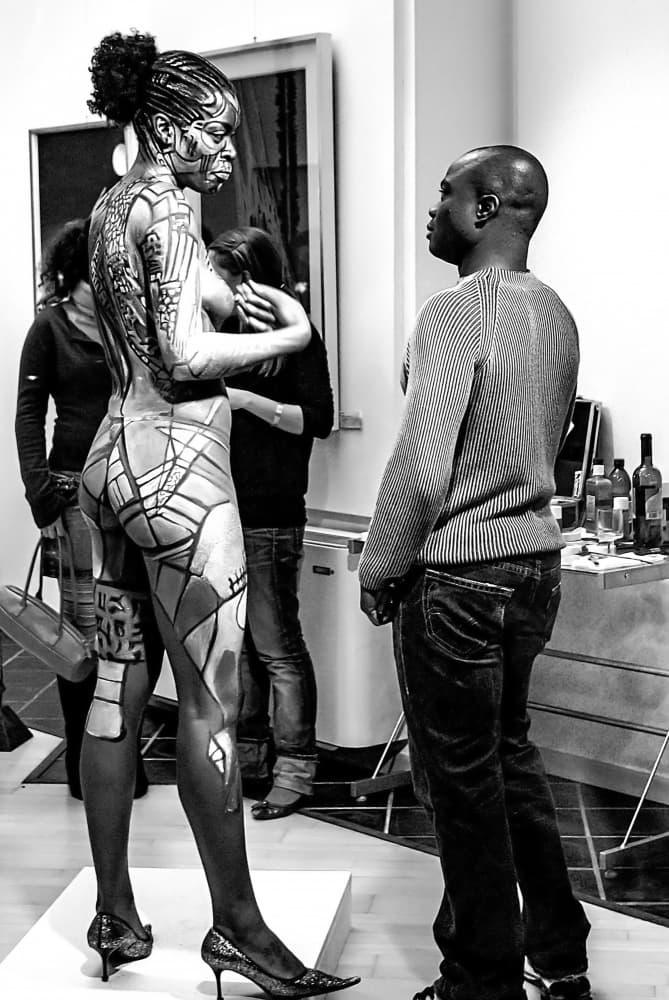 Elegant Body Art Model by Leonid Yermoshkin — canvas wall art