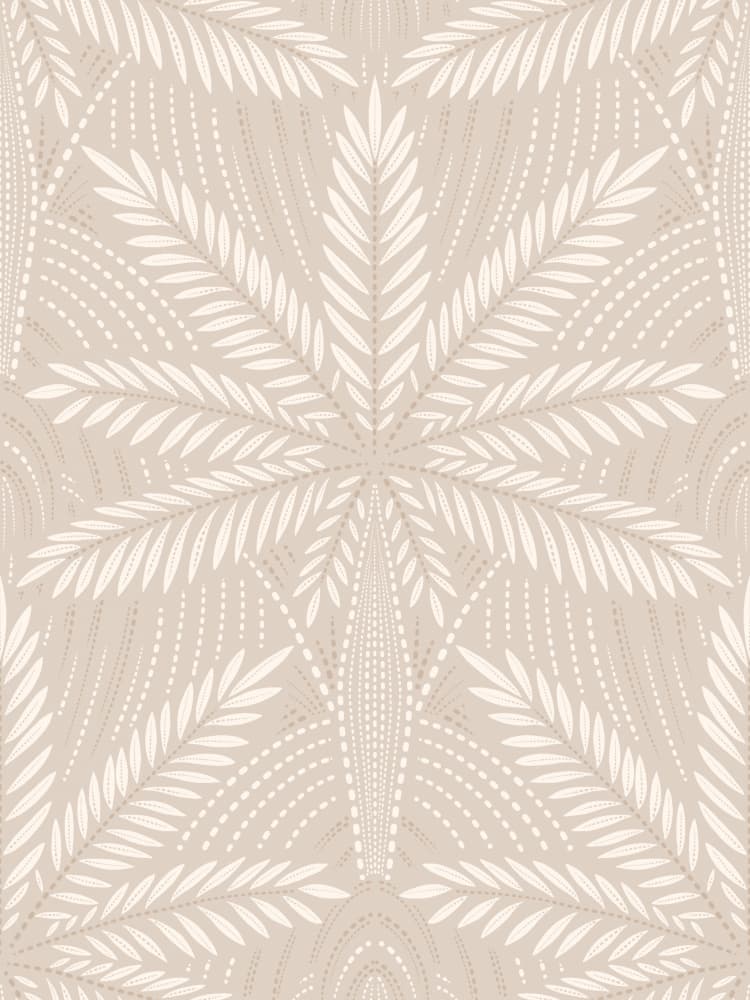 Neutral Palm Leaf Pattern by Alexandra Weise — canvas wall art