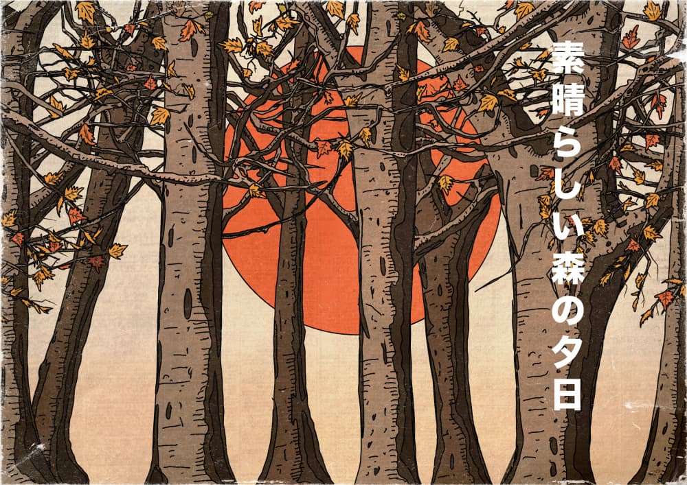 Autumn Forest Sunset by Nicholas — canvas wall art