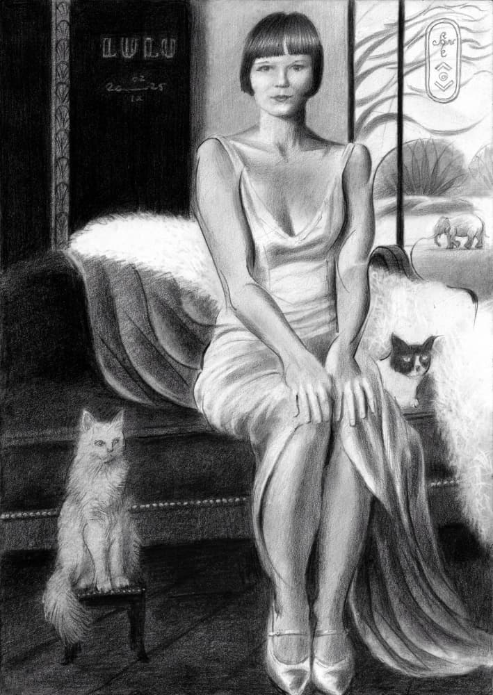 Vintage Glamour With Cats by Corné Akkers — canvas wall art