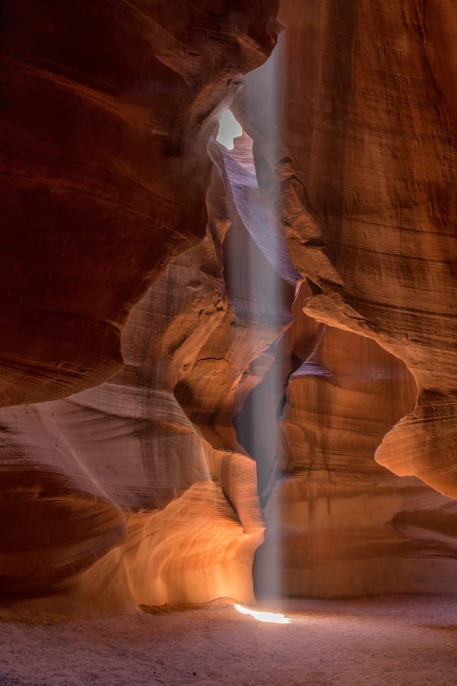 Sunbeam In Slot Canyon by EDUARDO LLERANDI — canvas wall art