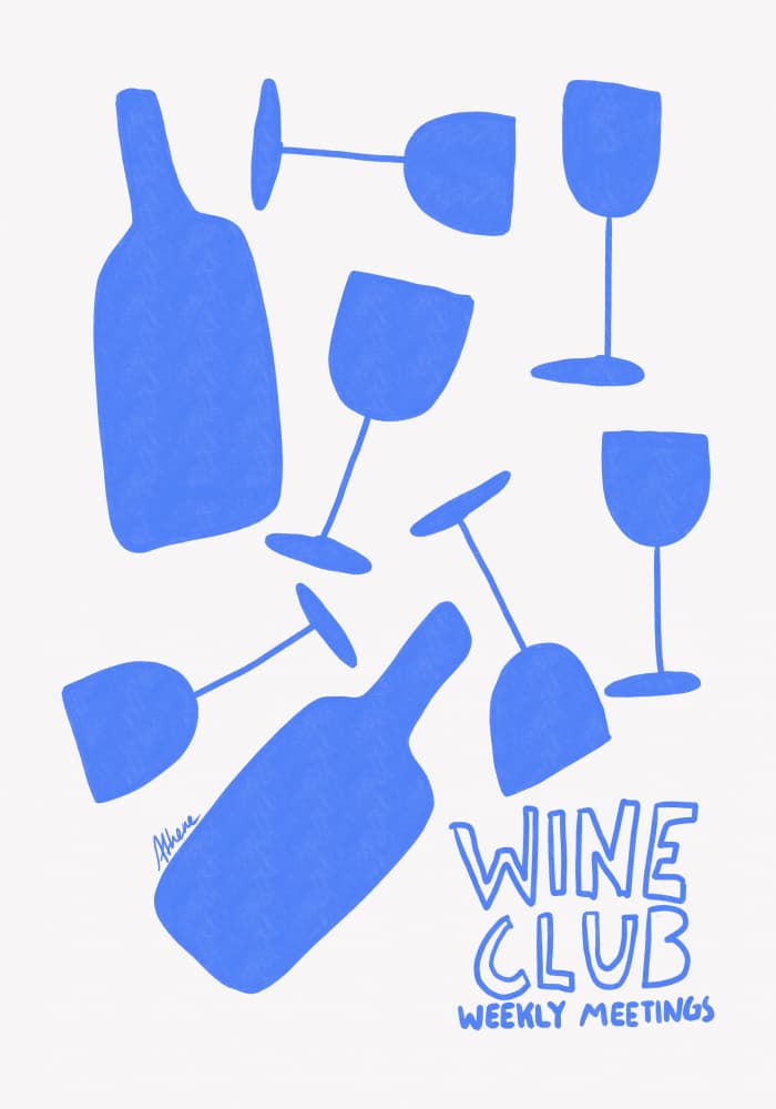 Wine Club by Athene Fritsch — canvas wall art
