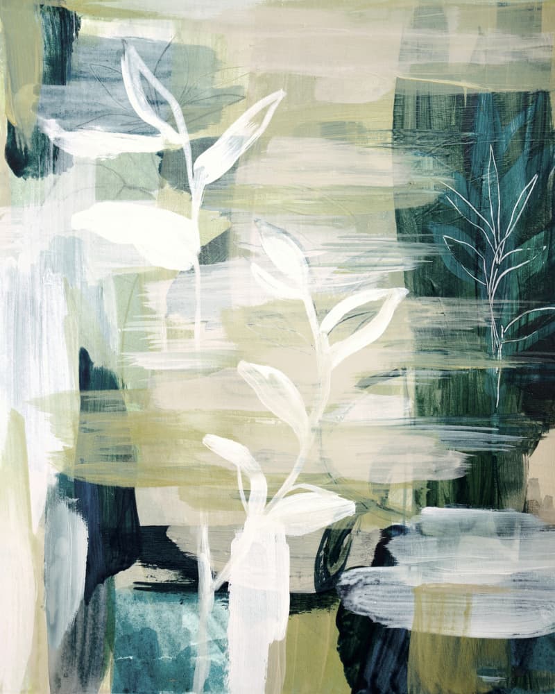 Botanical Abstract Serene by Gemma Bardot — canvas wall art