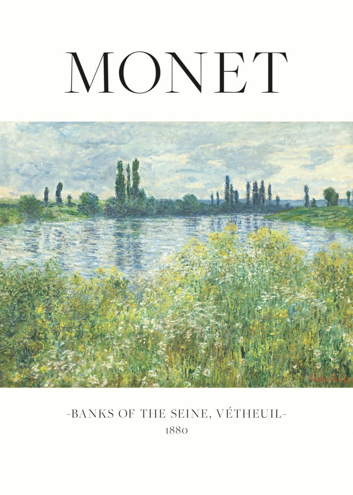 Banks Of The Seine by Claude Monet — canvas wall art